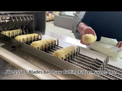 Nowa konstrukcja 6-ostrzowa automatyczna piła taśmowa do cięcia mrożonej kukurydzy z systemem sześciu cięć